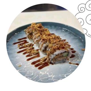 113. Salmón cocido con aguacate roll 8u