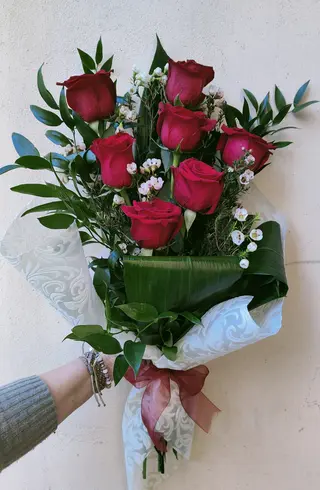 Bouquet 7 Rose Rosse