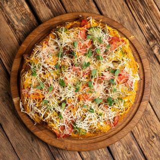 Піца GreenBeef з veg-м'ясом, баклажанами, грибами та моцарелою (500г)