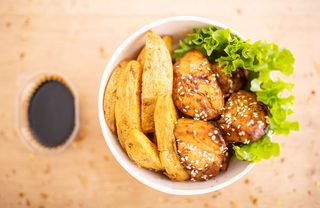 #106 ქათმის მწვადის ლანჩ-ბოქსი