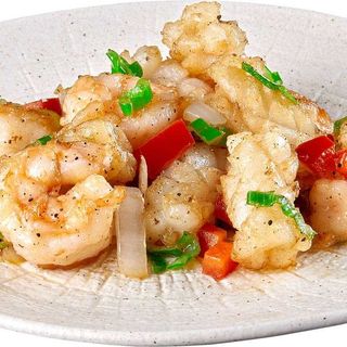 Calamari e gamberi