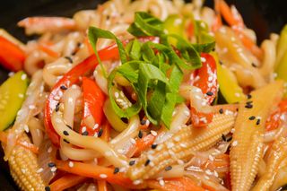 Udon vegetarian noodles - vegetarian