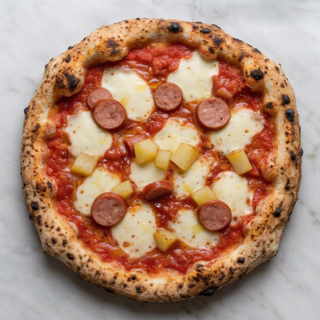 Pizza wurstel e patatine