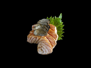 Salmon truffle sashimi