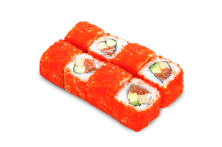 Рол Каліфорнія з копч. лососем в ікрі (200г)