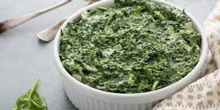 Шпинат со сливками