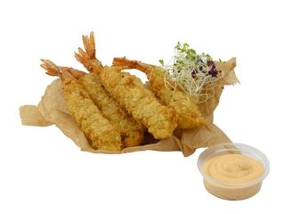 Krewetki w Panko z hondashi