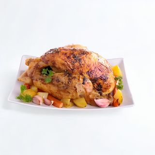 poulet rôti complet avec garniture