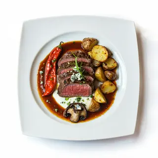 Plato De Solomillo De Ternera Con Pimientos