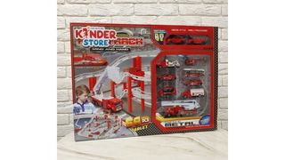 Паркинг Пожарный в комплекте 10 металических машинок