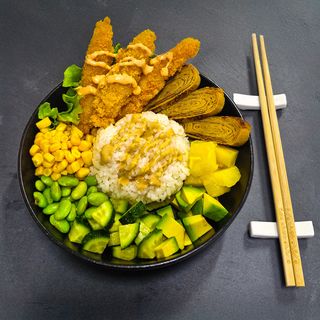 Poke Creveți Tempura