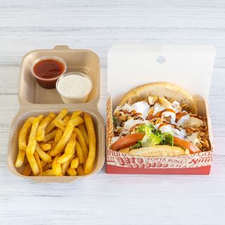 Menú Pita Kebab completo