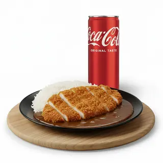 Katsu Curry + Lattina Coca-Cola