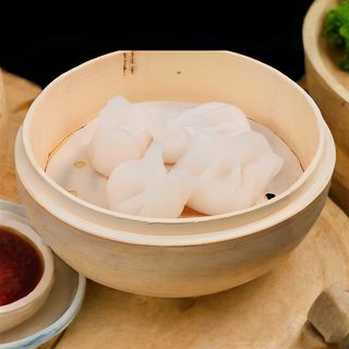 5. Ravioli con gamberi al vapore