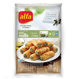 Mini Rollitos De Espinaca Y Queso Alfa Pastry