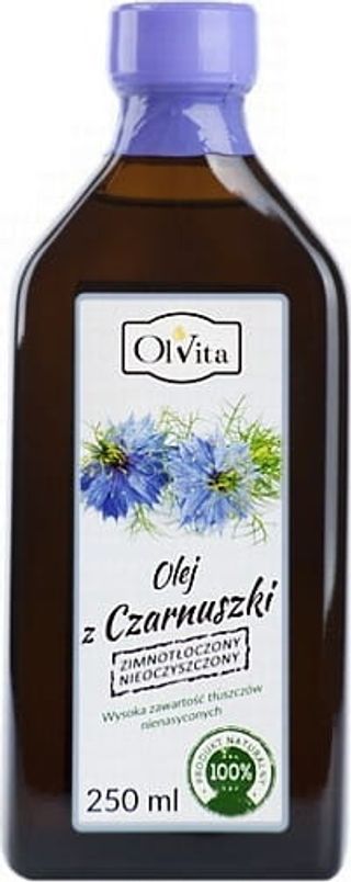 Olej z czarnuszki zimnotłoczony nieoczyszczony 250ml OLVITA