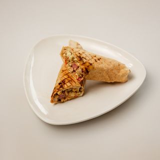 Large Beef Shawarma with 3 sausages