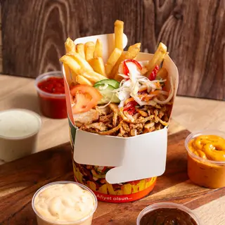 Kebab Box mięso i frytki