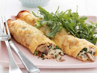 Crêpes Au Poulet Champignon