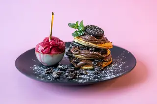 Panquecas Kinder Bueno, Fruta e bola de Gelado
