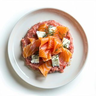 38. Tartare di salmone e philadelphia
