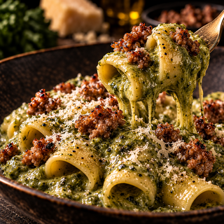 Paccheri Friarielli & Salsiccia 450°