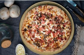 Pizza Carbonara Familiar & Pão de alho