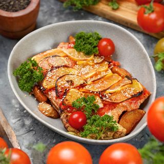 Горбуша запеченная под апельсинами