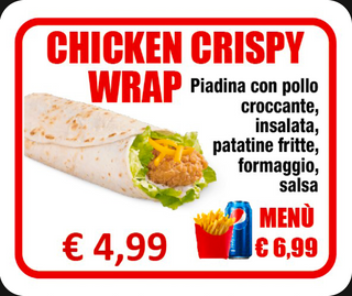 Chicken Crispy Wrap Menù