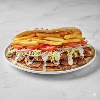 Kebab Con Patatas Dentro