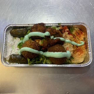 Plato de pita veggie