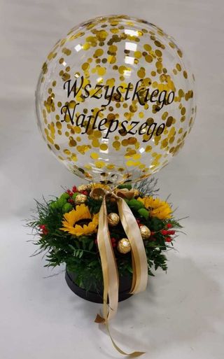 Box kwiatowy / Flowerbox ,,Wszystkiego Najlepszego”