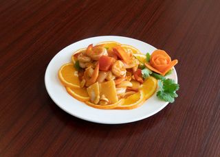 58. Gambas Gon Bao (Picante)