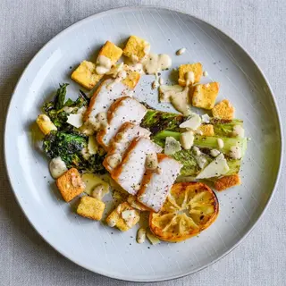 Grilled Tilapia Caesar Salad