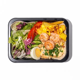 Шава боул з тигровими креветками та куркою (400г)