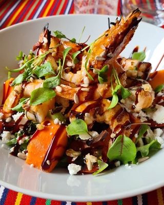 Salada de Gambas Grelhadas