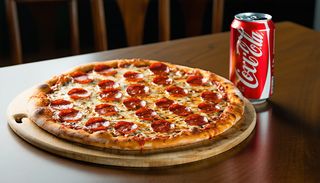 Pizza Peppéroni + Cannette