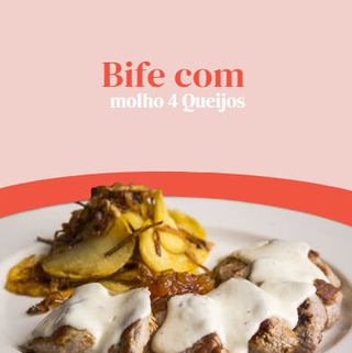 Bife com Molho 4 Queijos