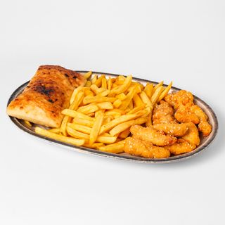 Panirani pileći stripsi s prilogom