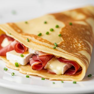 Speck, brie, olio tartufo