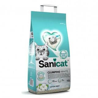 SANICAT White unscented grudvajući mineralni posip za mačke, bez mirisa, 20L (KOD PSANCLWUS20L31)
