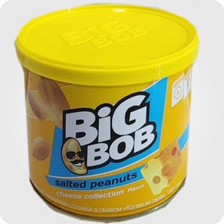 არაქისი მოხალული, მარილიანი, არომატით "ყველის კოლექცია" BIG BOB 120 გრ