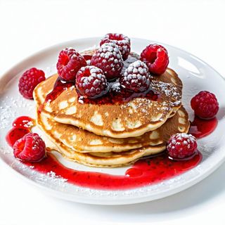 Pancake con marmellata di lamponi