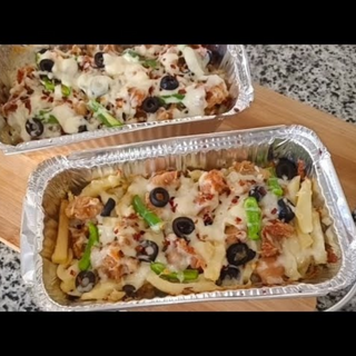 Crispy Chicken pizza fries