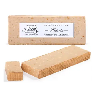Turrón Historia Cremoso de Almendras Vicens Tabla 500 Gr.