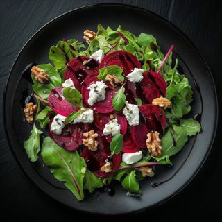 Beetroot Salad with Goat Cheese and Walnuts