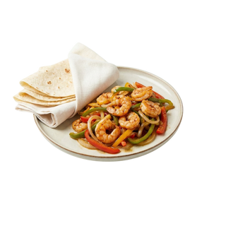 Fajitas de langostinos