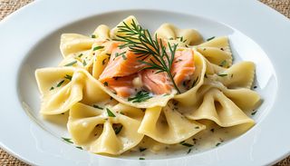 Farfallette al salmone e panna