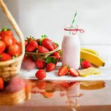 Milkshake à la Banane et Fraise