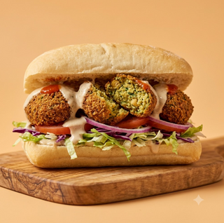 Panino con falafel kebab